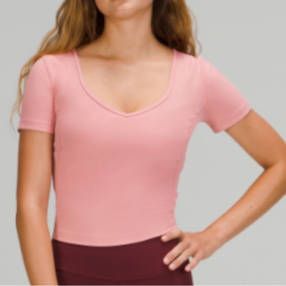 lululemon athletica Tops - Lululemon Align T Shirt Pink Puff Size 10